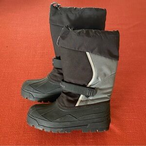 L.L. Bean Northwoods Winter Snow Boots Graphite Gray Black Insulated Kids Size 6